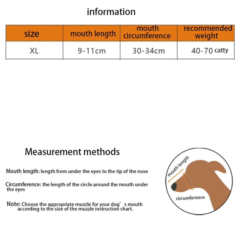 Anti-bite Muzzle Silicone Pet Dog Anti-Barking Mouth Guard Size XL