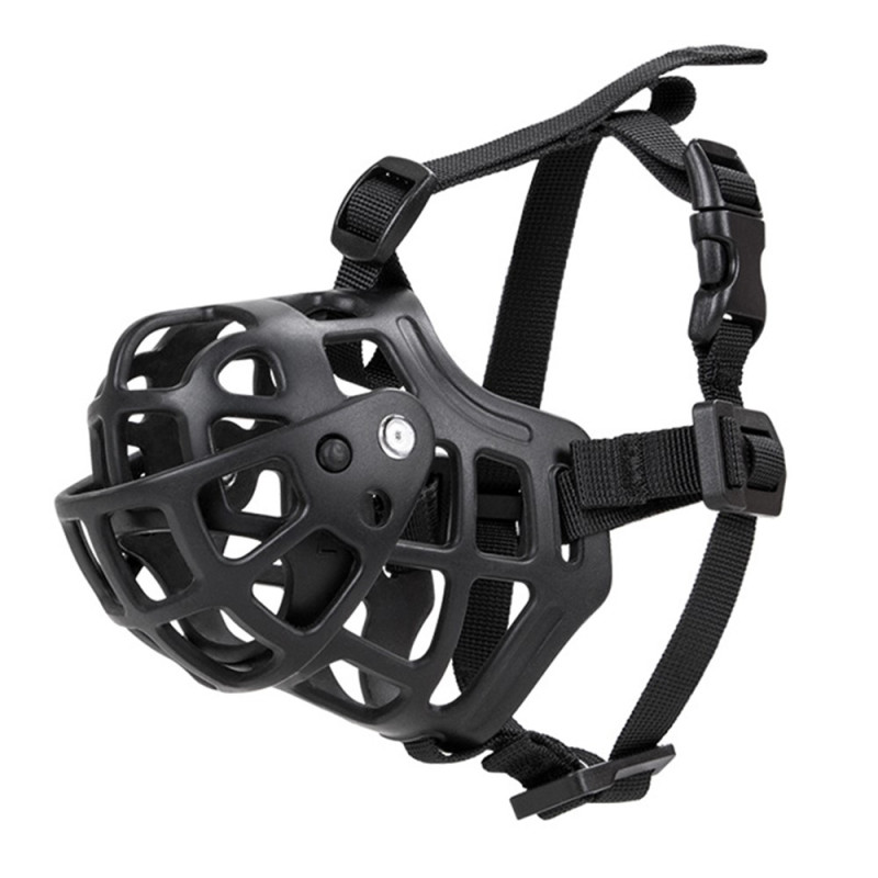 Anti-bitt munnkurv silikon kjæledyr hund anti-bjeffing munnbeskytter størrelse M