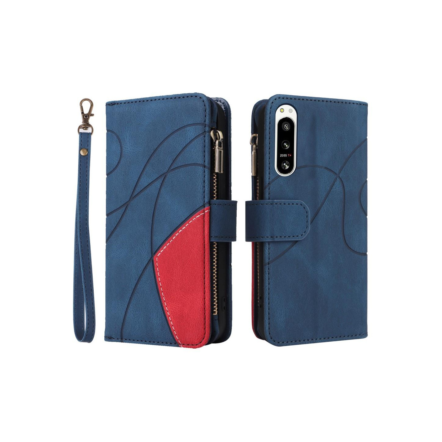 KT Multi - function Series - 5 Sony Xperia 5 IV Phone Suojakuori - Sininen