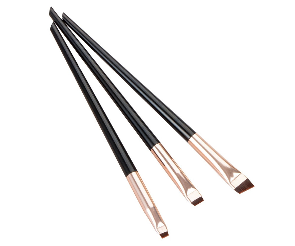 3st Makeup Borstar Ögonskugga Eyeliner Ögonbryn Makeup - Svart+guld