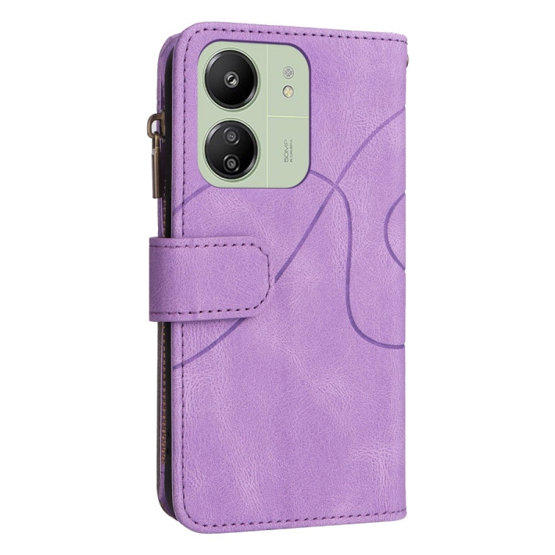 KT Wallet Case for Xiaomi Redmi 13C - Purple - Black