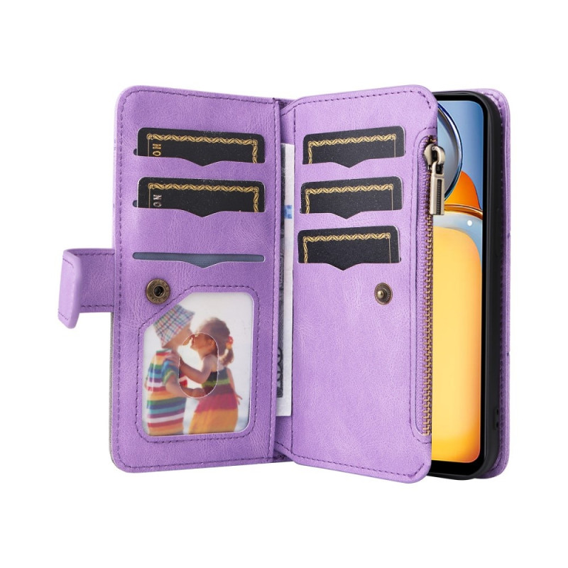 KT Wallet Case til Xiaomi Redmi 13C - Lilla - sort