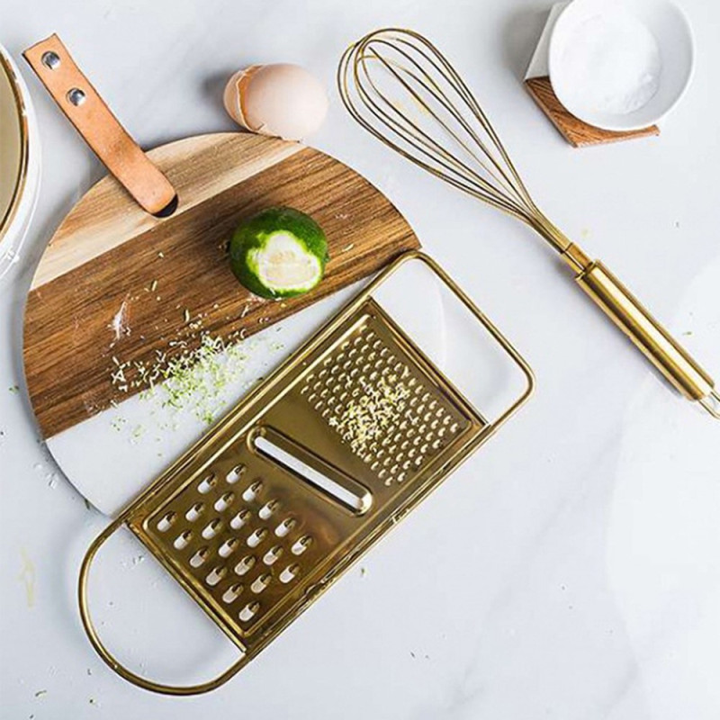 Flat grater cheese grater in stainless steel