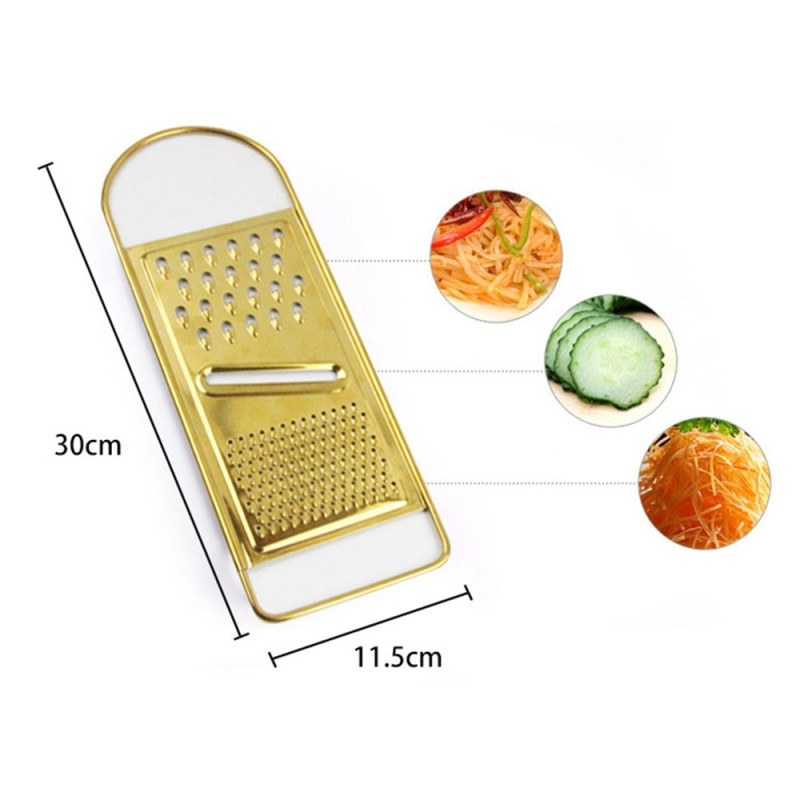 Flat grater cheese grater in stainless steel