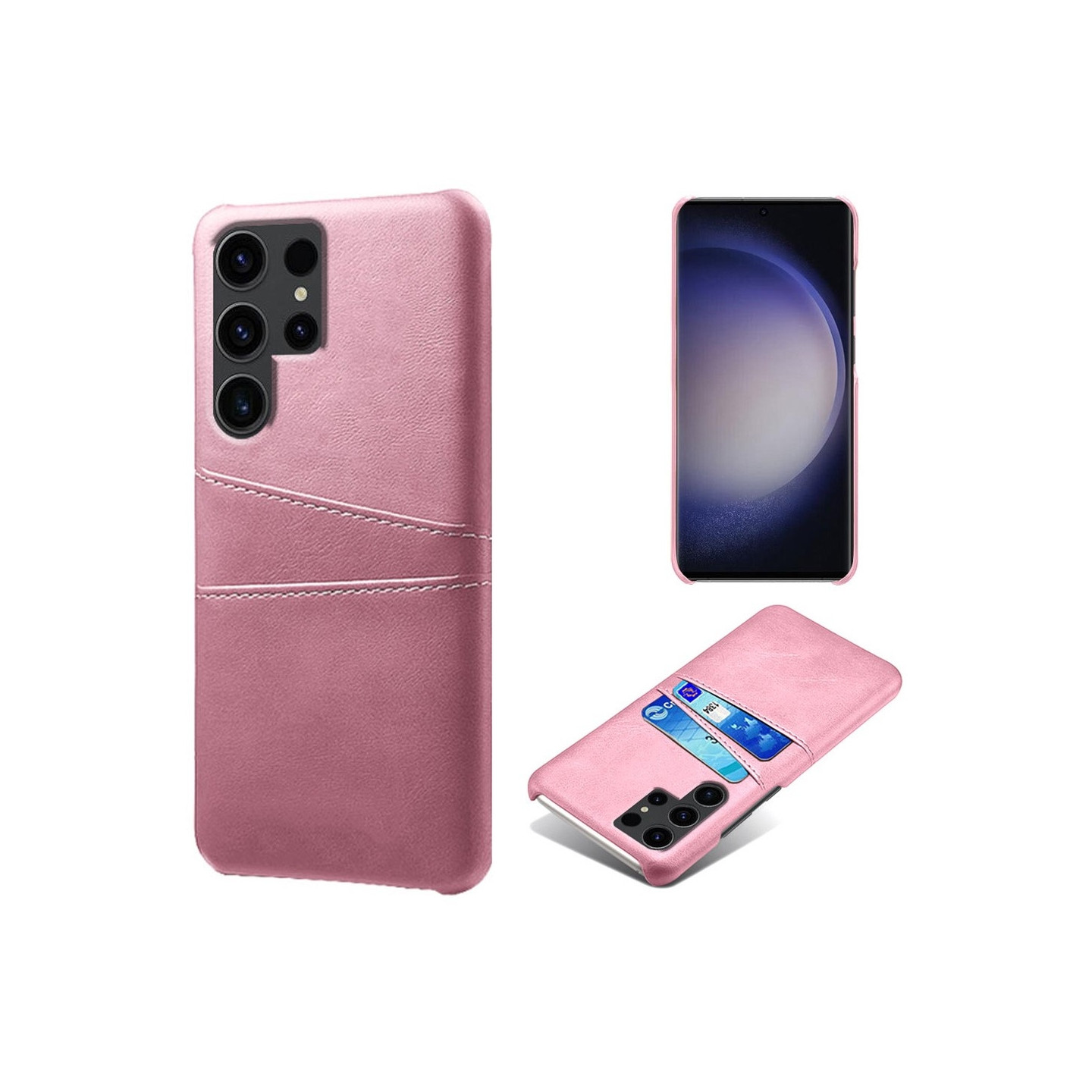 Til Samsung Galaxy S24 Ultra KSQ PU - læderbelagt skal hårdt etui