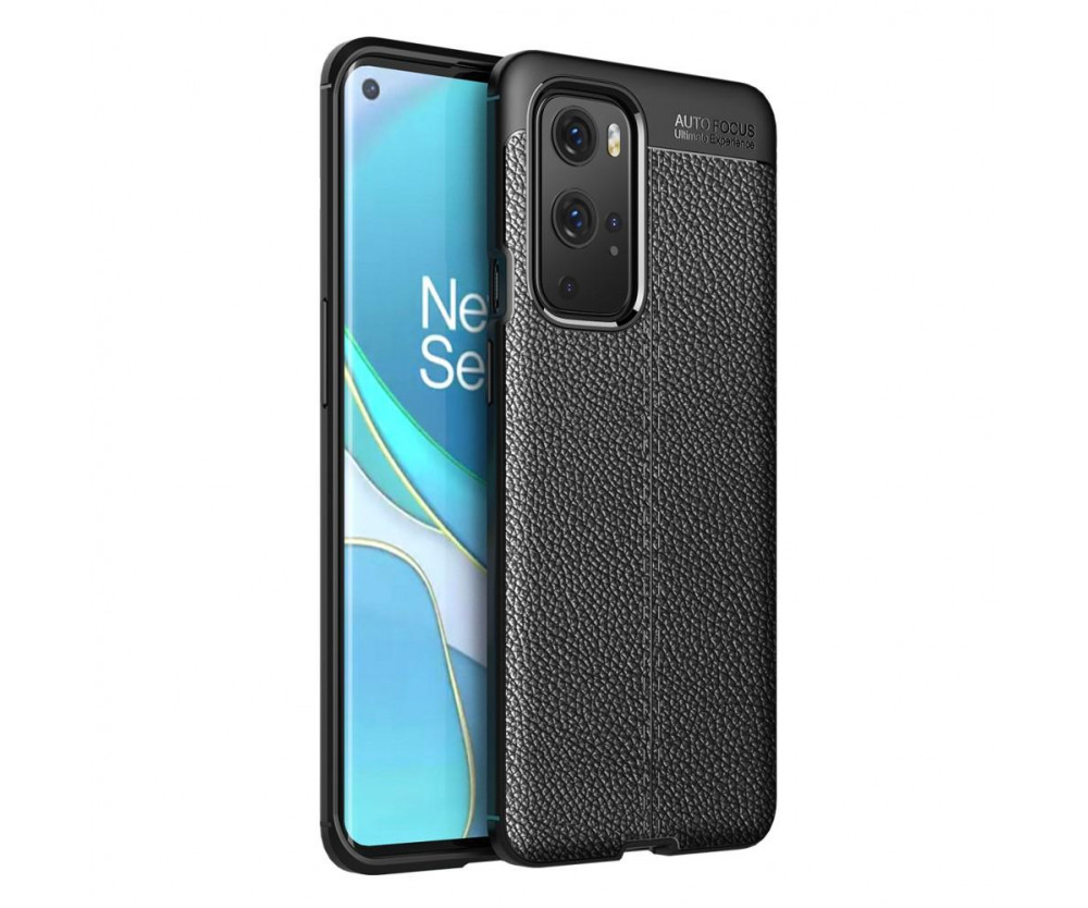 Till OnePlus 9 Pro TPU-skal Litchi Grain