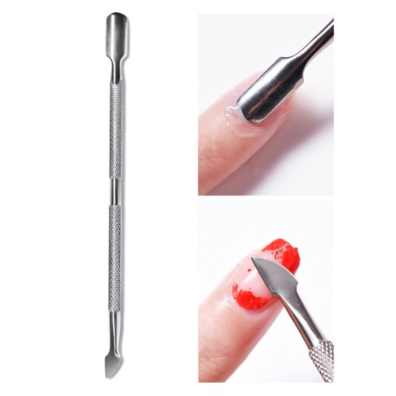 Cuticle pusher Nail polish remover tool double ends