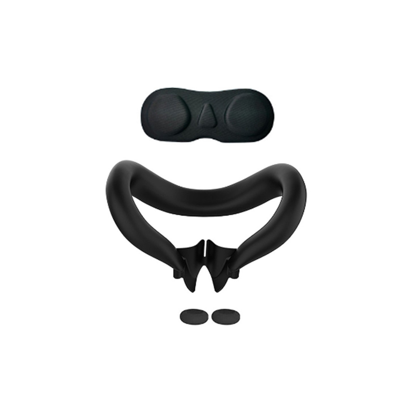 Meta Quest 3 VR Headset ansiktsmaske linsehette 2 vippehette svart