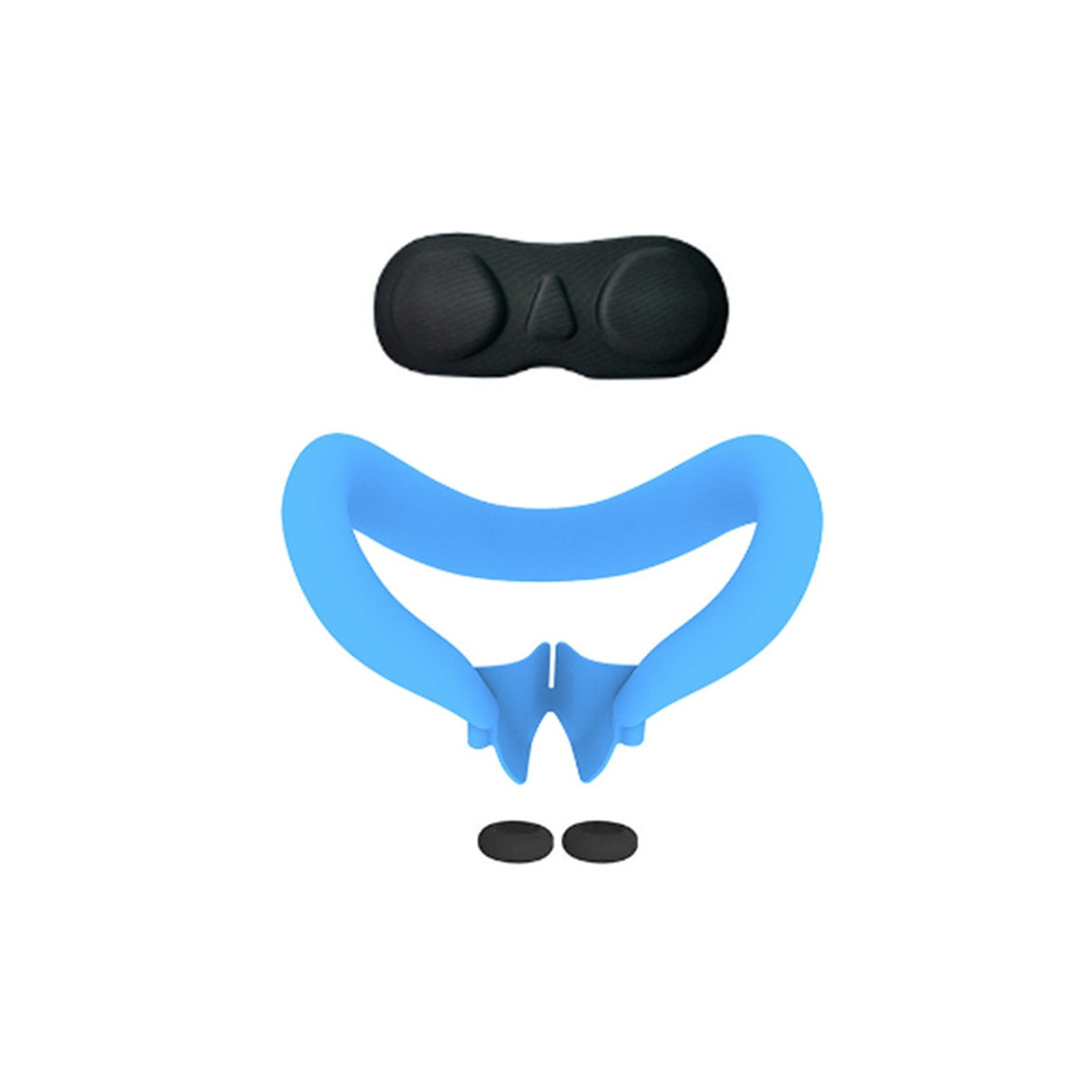 Meta Quest 3 Headset ansigtsmaske linsecover 2 rocker cap Blå