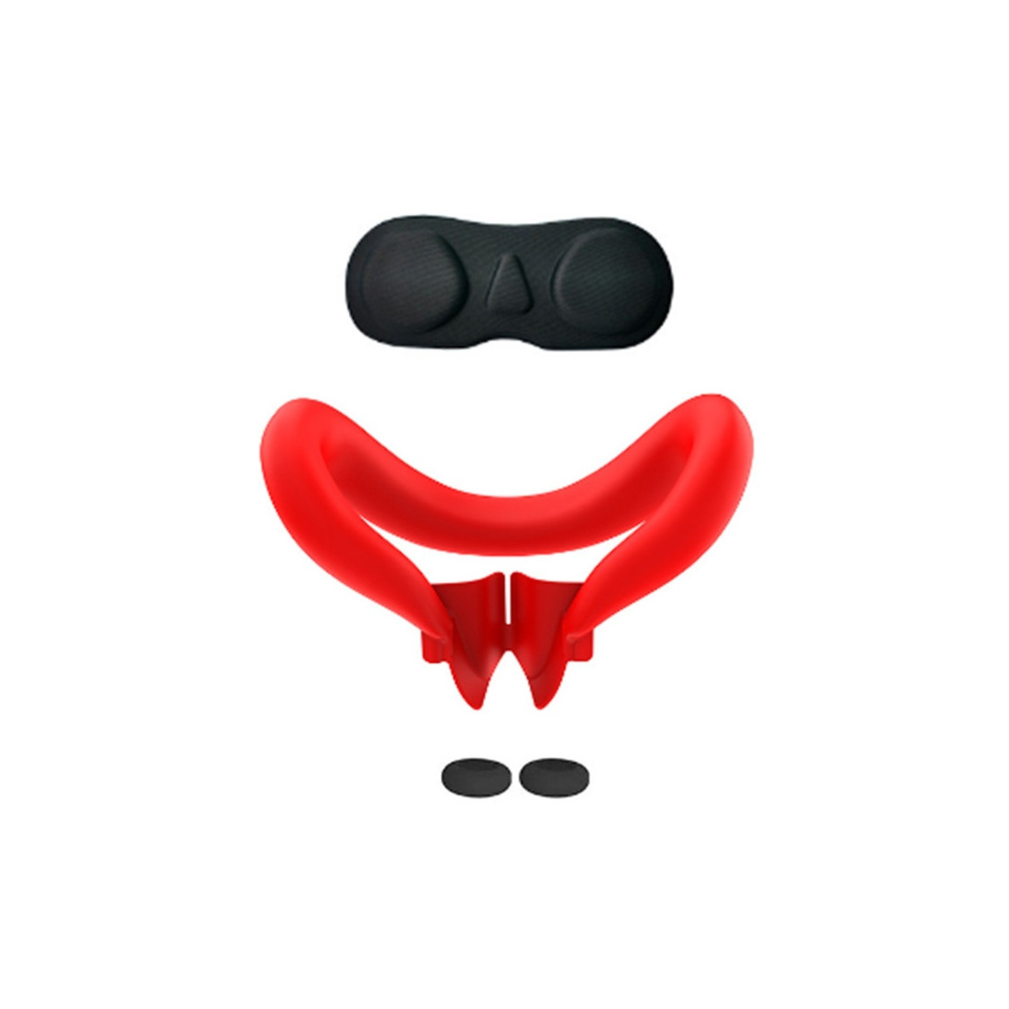 Meta Quest 3 VR Headset face mask lens cover 2 rocker cap Red