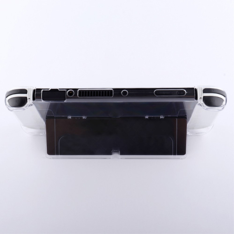 Kompatibel med Nintendo Switch OLED Protector Gjennomsiktig Veske med Kickstand