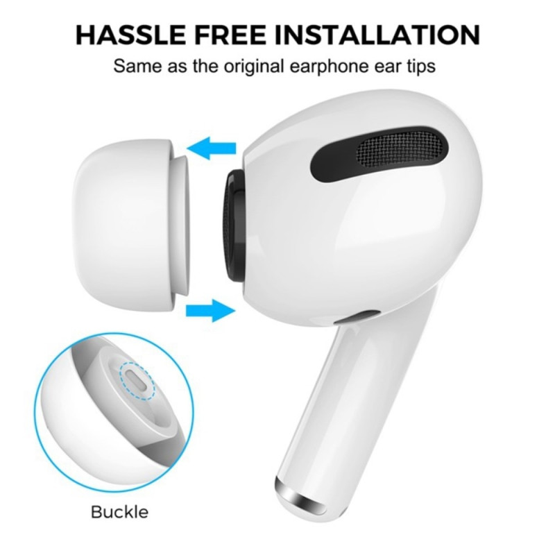 2 par hodetelefontips for Apple AirPods Pro 2, størrelse: S+L