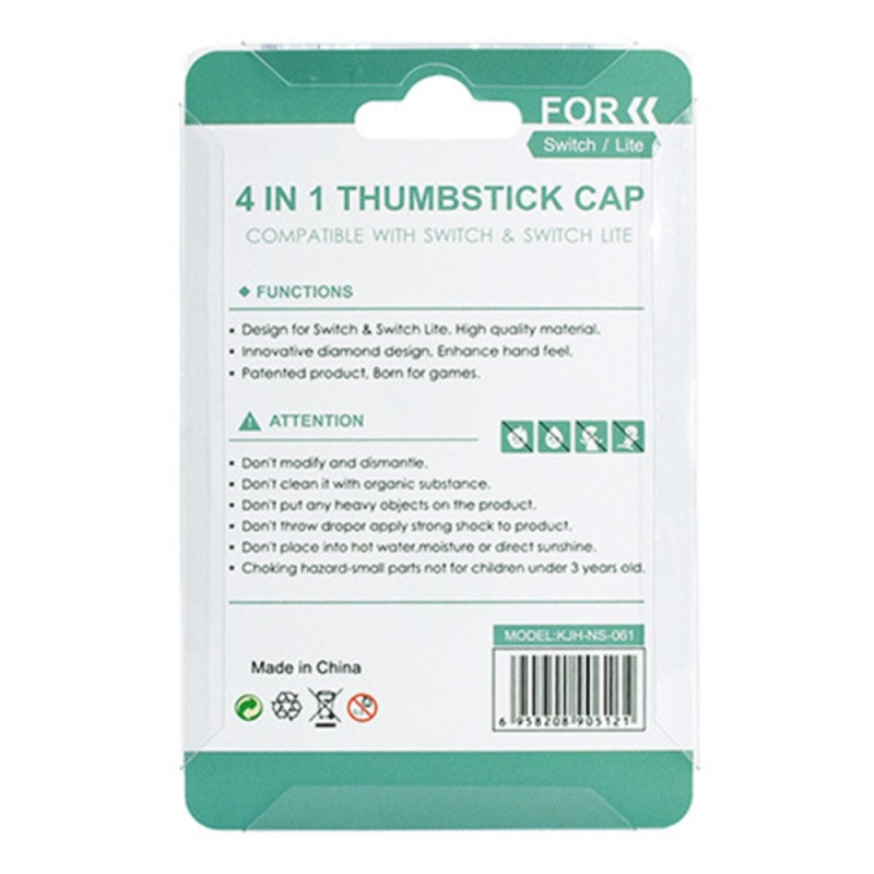 Yhteensopiva Nintendo Switch Switch Lite - sarjakuvan silikonipainikkeiden kanssa - valkoinen+sininen