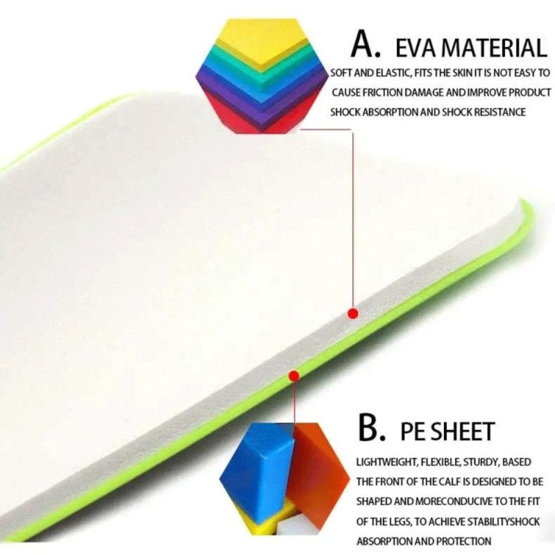 1 pair Soccer shin guards Outdoor Sports shin guards - White / M