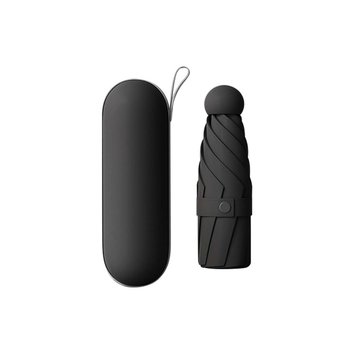 Vakaa sateenvarjo Anti - UV taitettava Kompakti kapselikotelolla