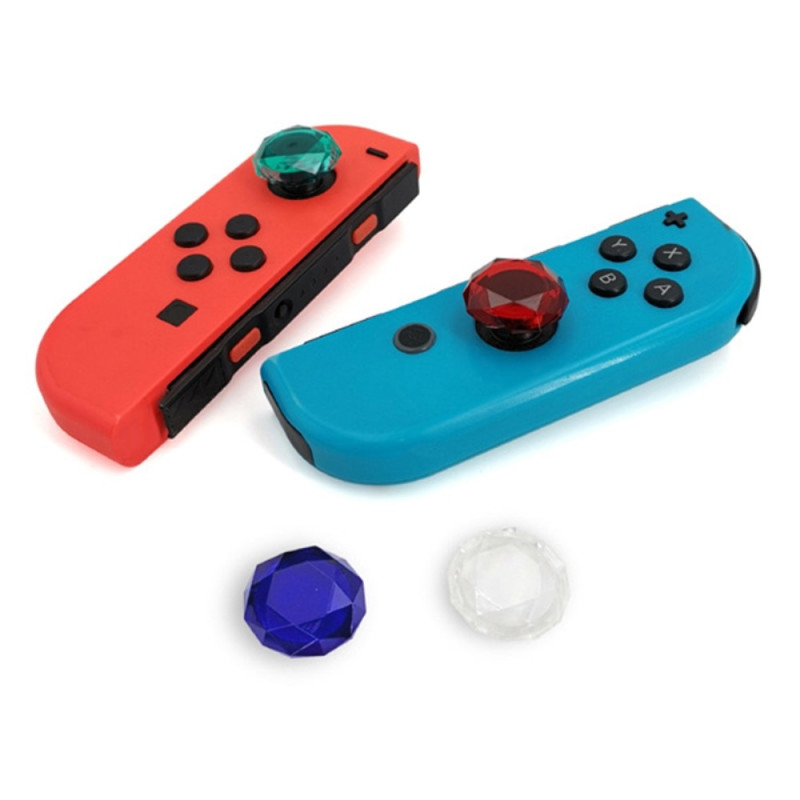 2 stk Kompatibel med Nintendo Switch Switch Lite Joystick Thumb Stick Grip - Gennemsigtig