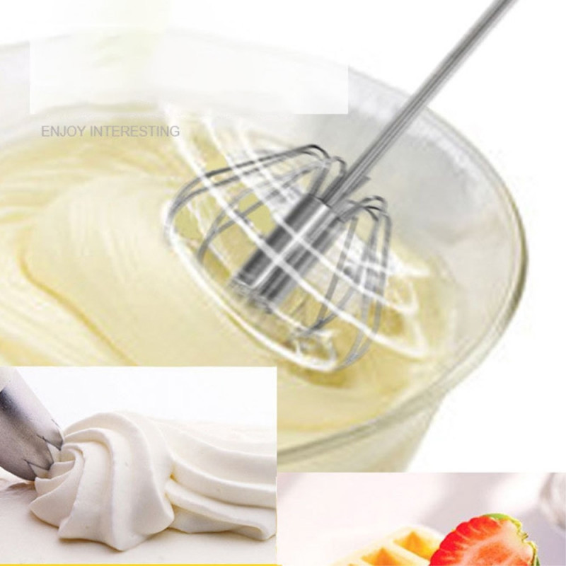 Semi - automatic beater stainless steel press mixer Egg beater