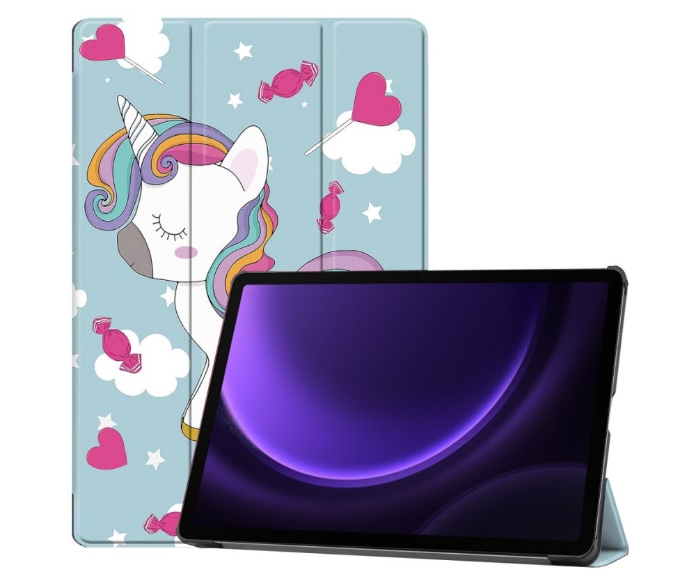 Slim Fit Cover Fodral Till Samsung Galaxy Tab S9 FE - Unicorn