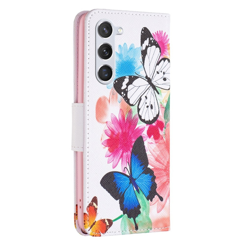 For Samsung Galaxy S24 Wallet Stand Case Pattern Phone Cover
