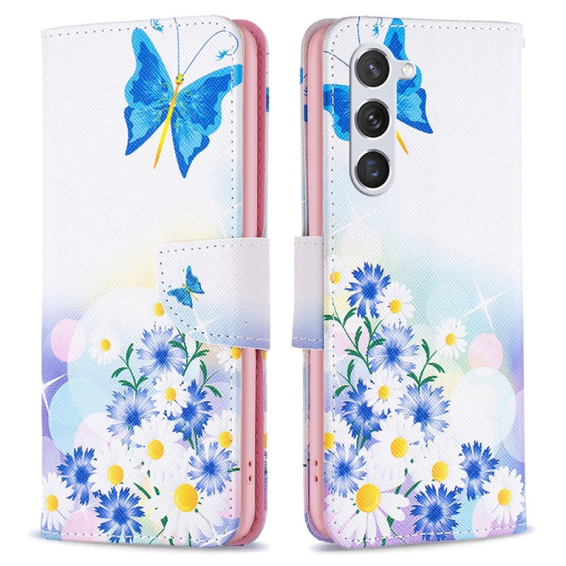 Til Samsung Galaxy S24 tegnebogstativetui mønstertelefoncover