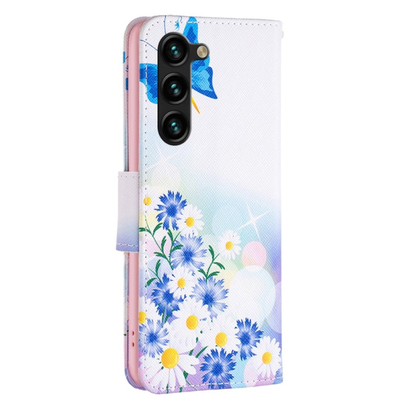Til Samsung Galaxy S24+ tegnebogstativetui mønstertelefoncover
