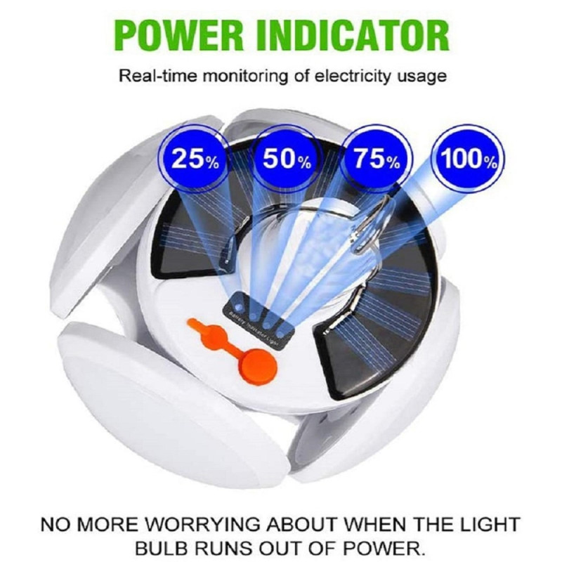 Solar Camping Lantern Lamp Tent Rechargeable Remote Control