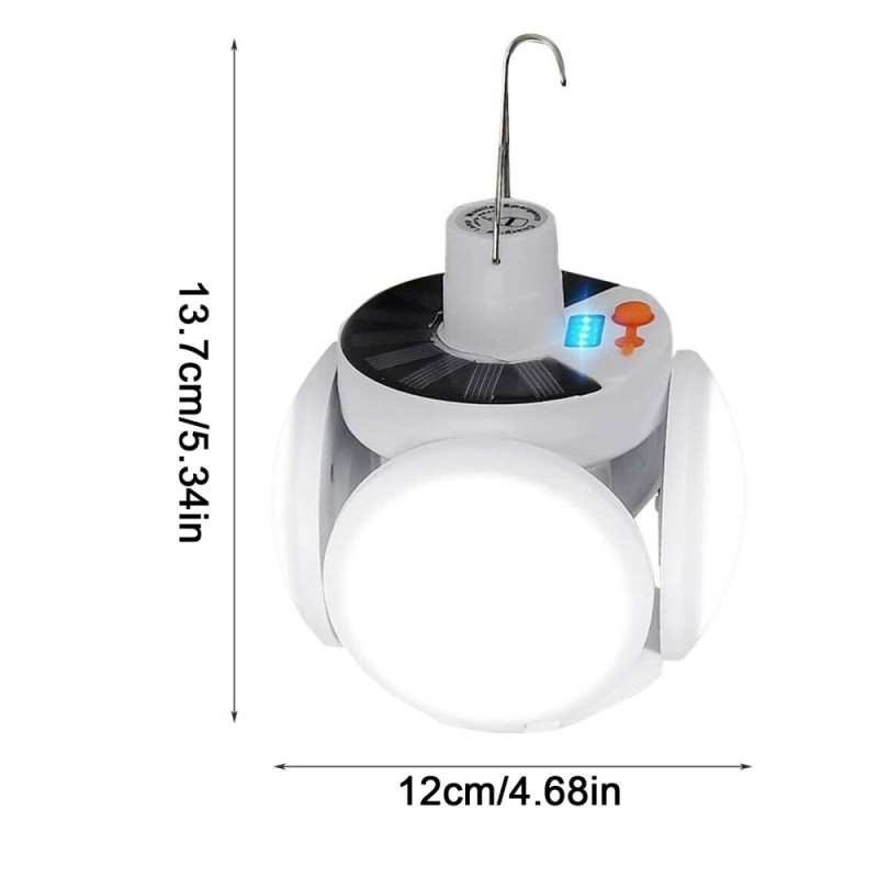 Solar Camping Lantern Lamp Tent Rechargeable Remote Control