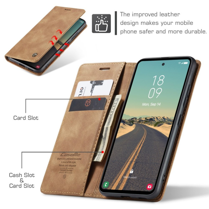 CASEME Lommebok - deksel Samsung Galaxy S23 FE - Brun
