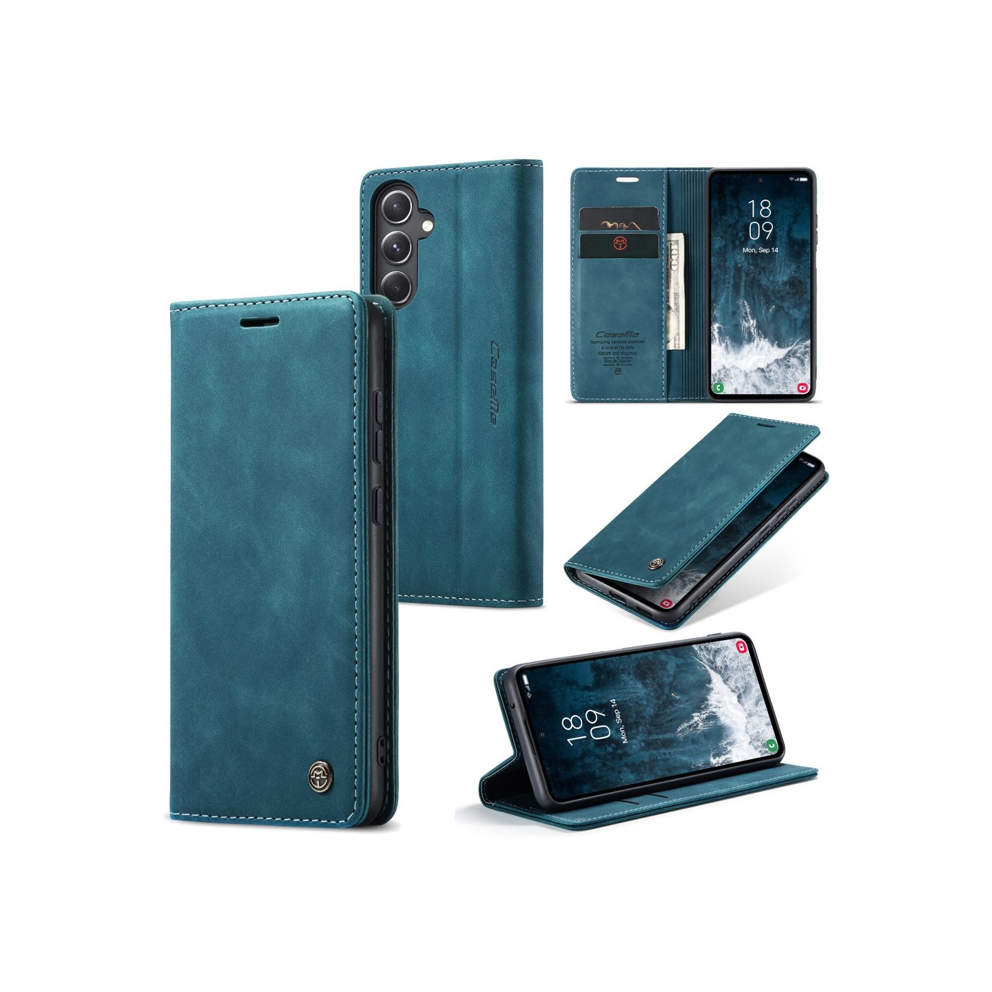 CASEME Retro Wallet Case for Samsung Galaxy S23 FE