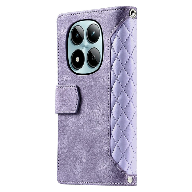 Til Xiaomi Redmi Note 15 Pro 5G Zipper Wallet Case Rhombus Telefoncover