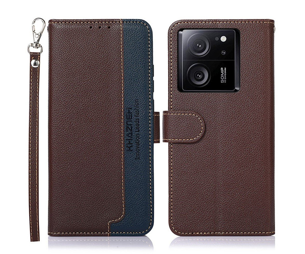 KHAZNEH Plånboksfodral till Xiaomi 13T / 13T Pro - Brun/Blå