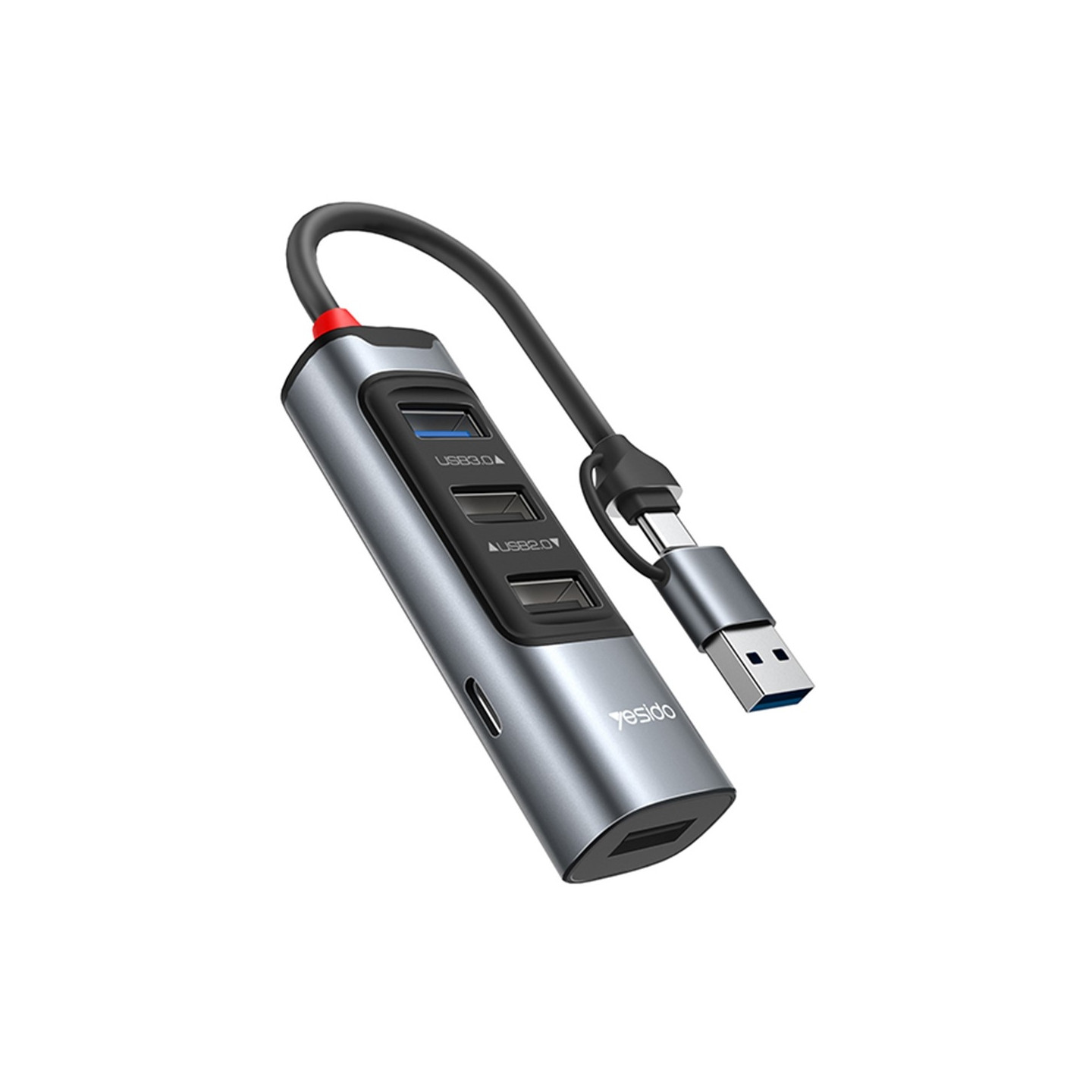 USB + USB - C Hub - adapteromformer USB 3.0+3xUSB 2.0+PD 100W