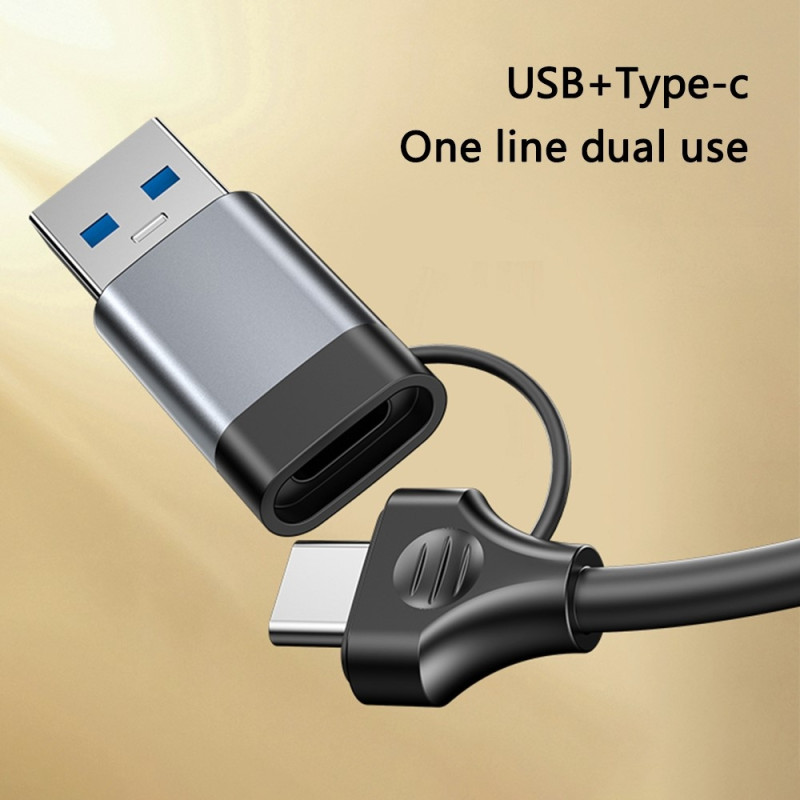 USB + USB - C Hub - adapteromformer USB 3.0+3xUSB 2.0+PD 100W