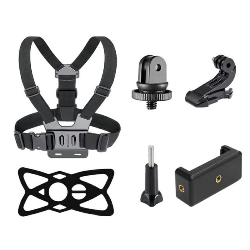 6 - in - 1 accessories for GoPro Hero with chest strap mobile clip etc