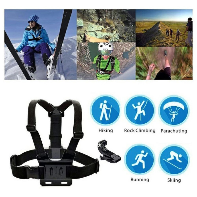 6 - in - 1 accessories for GoPro Hero with chest strap mobile clip etc
