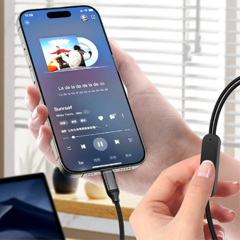 for f.eks. iPhone 15 USB - C hann til 3,5 mm kvinnelig AUX - hodetelefonadapter