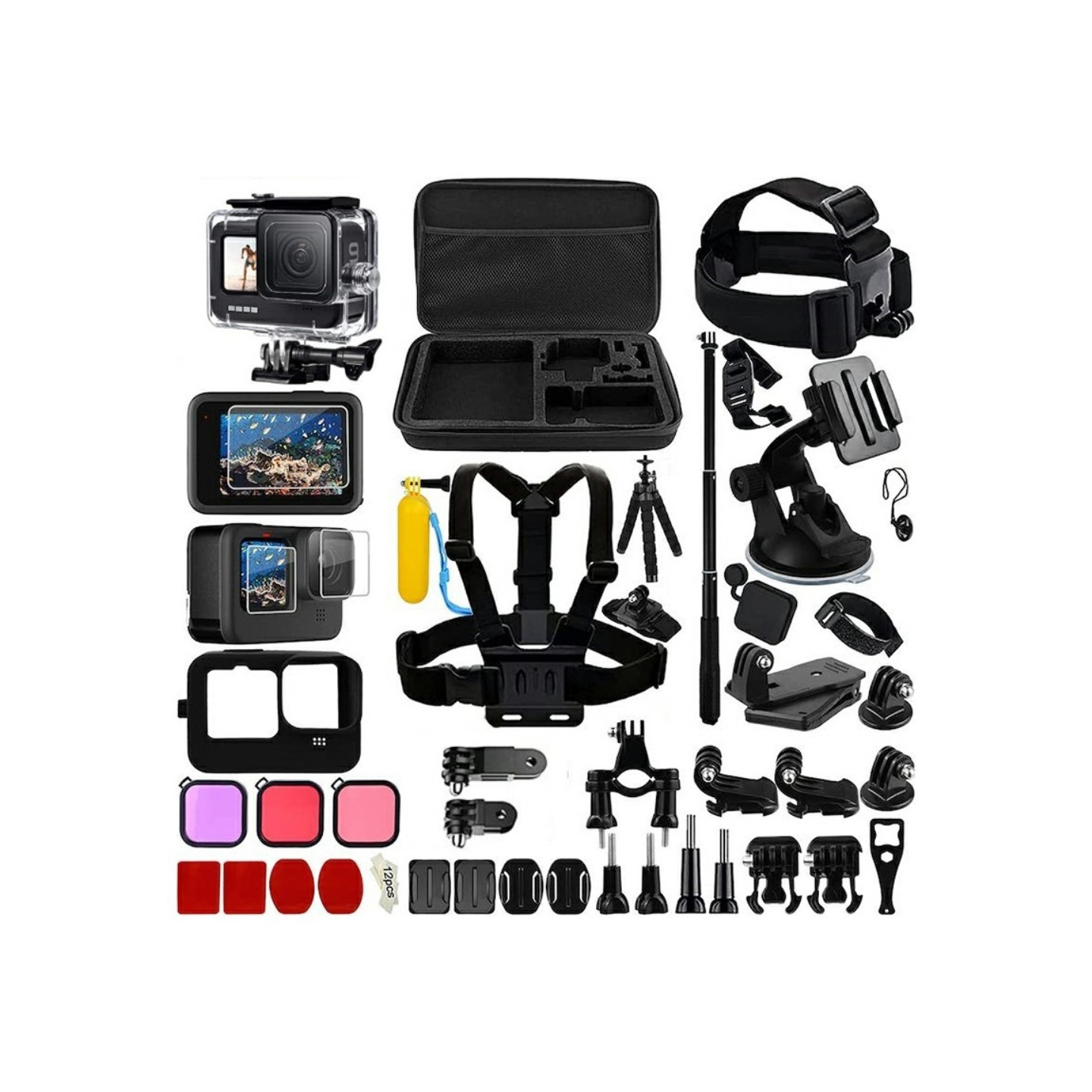 54 - in - 1 Accessories for GoPro Hero 12 11 10 9 Lots of good stuff