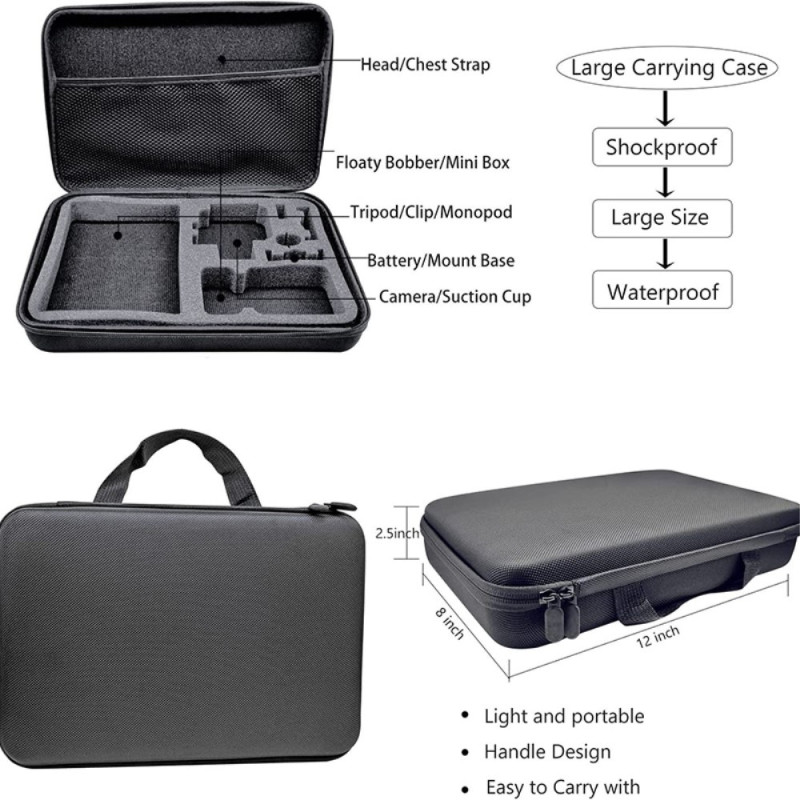 54 - in - 1 - lisävarusteet GoPro Hero - laitteeseen 12 11 10 9 Paljon hienoa tavaraa