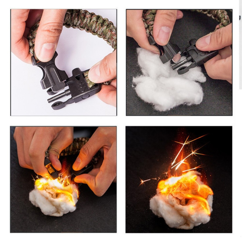 Survival Armbånd Survival Emergency Armbånd - Blå Camouflage