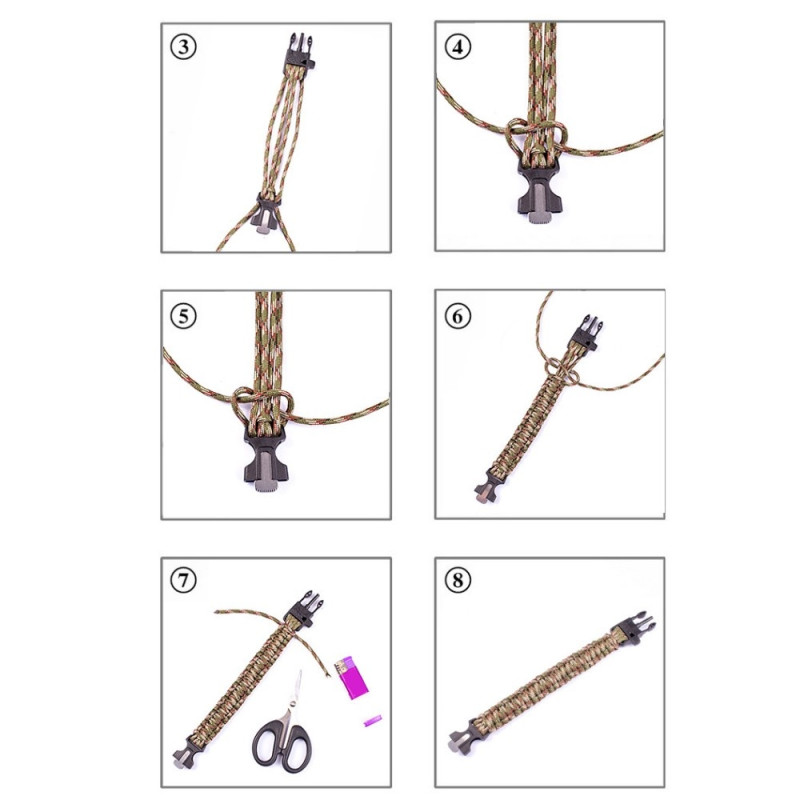 Survival Armbånd Survival Emergency Armbånd - Grøn Camouflage