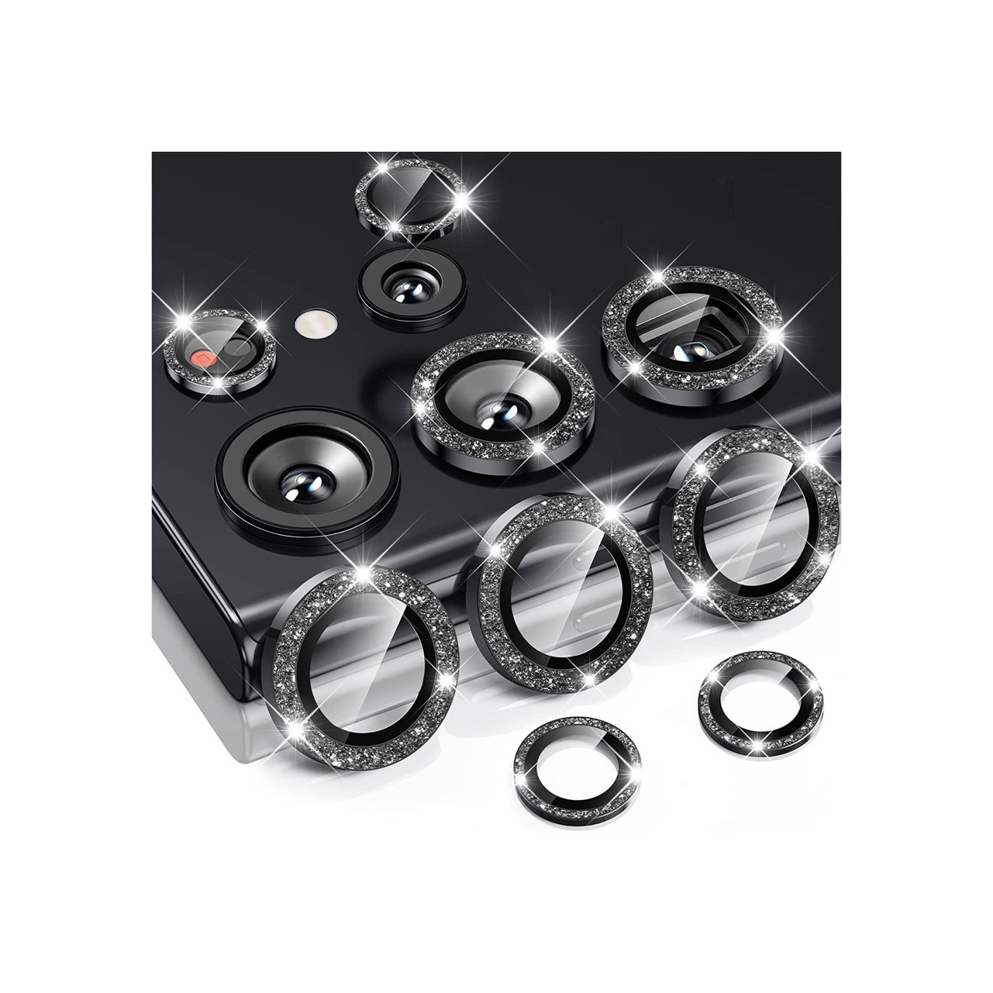 ENKAY Til Samsung Galaxy S24 Ultra Kamera Linsebeskytter Hærdet Glas Glitter