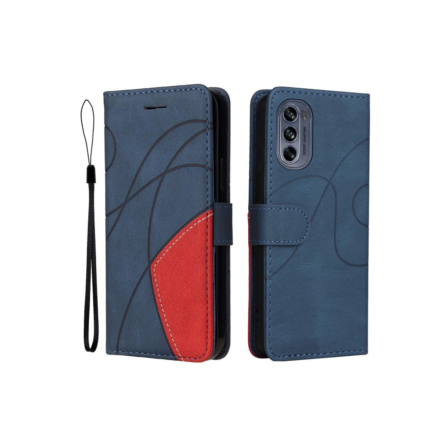 KT Lommebok - deksel til Motorola Moto G62 - Blå