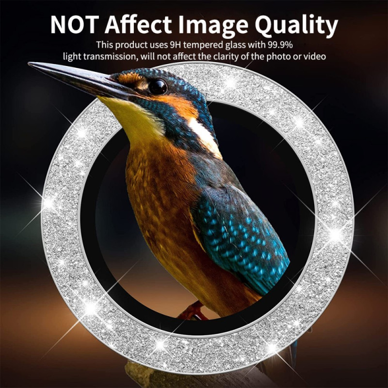 ENKAY kameralinsedeksel til Samsung Galaxy S24 herdet glass glitter