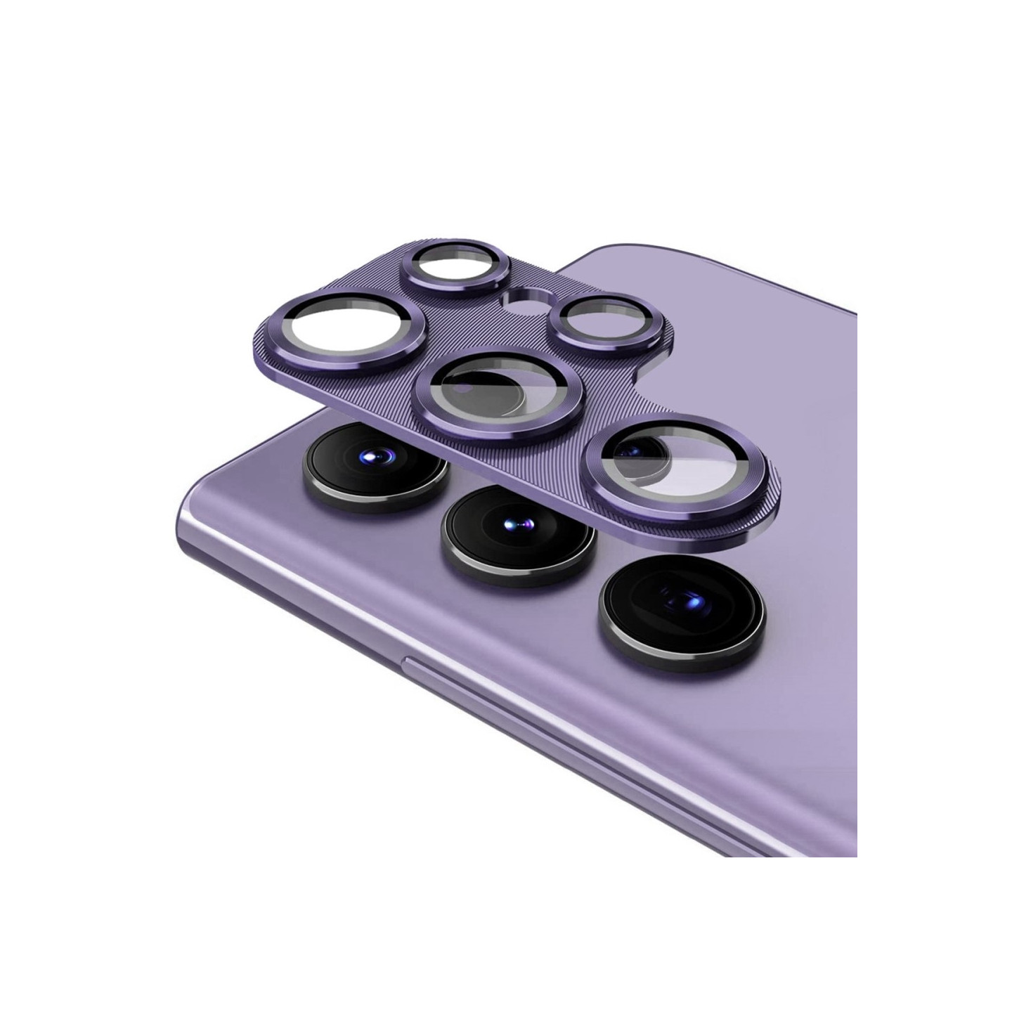 ENKAY Samsung Galaxy S24 Ultra Kameran Linssisuojus Alumiiniseos + Lasi