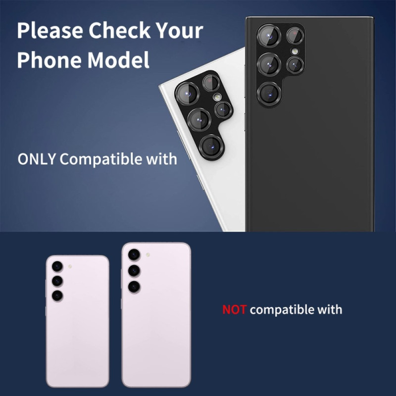 ENKAY Samsung Galaxy S24 Ultra Kameran Linssisuojus Alumiiniseos + Lasi