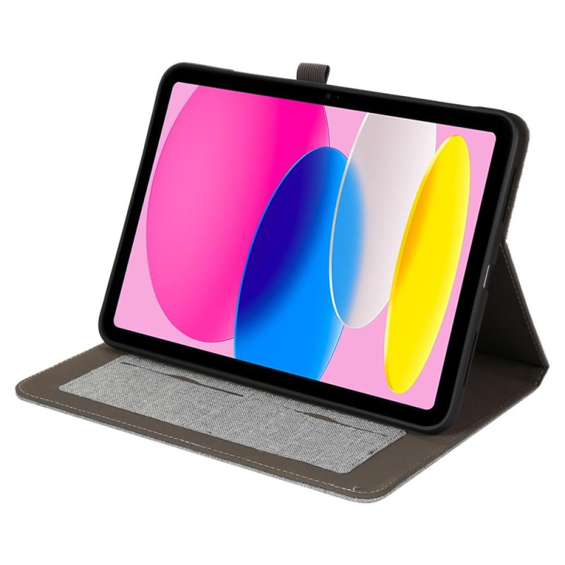 For iPad 10.9 (2022) Tablet Case Cover Cloth Texture - Gray