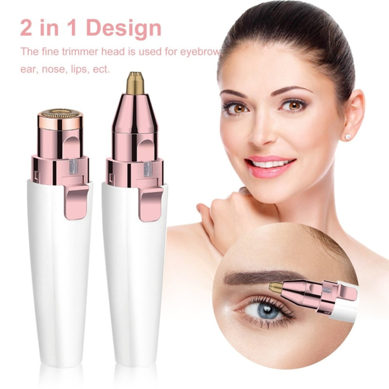 Kasvojen karvojen poistokarvojen trimmeri 2 - in - 1 kulmakarvojen parranajokone