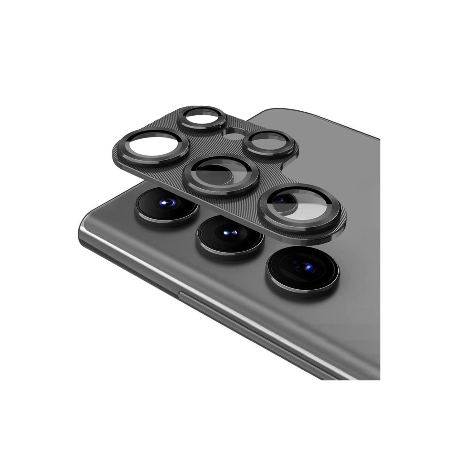 ENKAY For Samsung Galaxy S24 Ultra Camera Lens Protector Aluminium Alloy + Tempered Glass