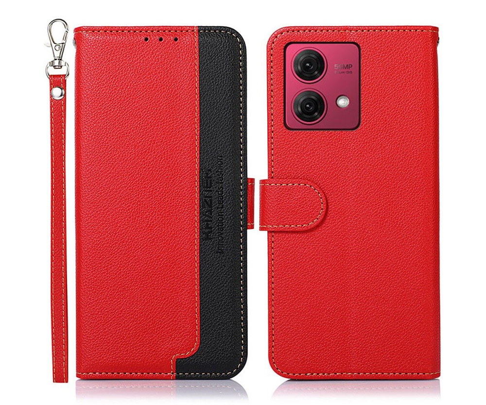 Motorola Moto G84 5G KHAZNEH Plånboksfodral - Röd/Svart