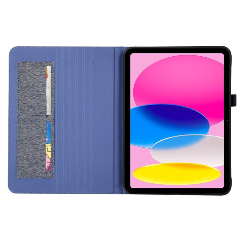 For iPad 10.9 (2022) Tablet Case Cover Cloth Texture - Blue